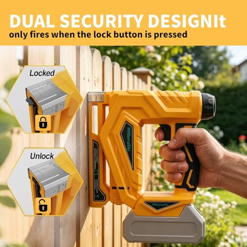 2 in 1 Cordless Brad Nailer Compatible with Dewalt 20V MAX Battery