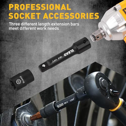 1 2'' Drive Deep Impact Socket Set