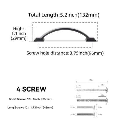 2 Pack 3.75 Inch (Oil Rubbed Bronze / 3.75'' Hole Center(96mm))