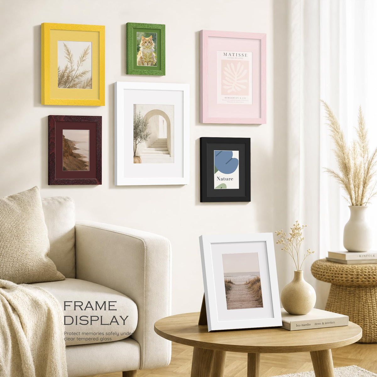 12x16 Blush Pink Picture Frame (Pink Frame Pink Mat / 12x16)