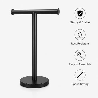 Hand Towel Holder (T-black-2 Pack)