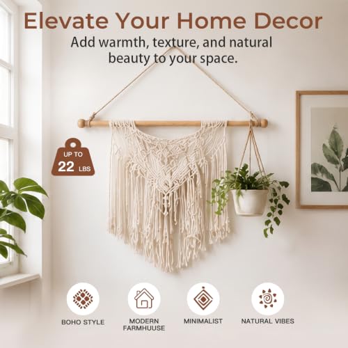 Adjustable Wooden Poster Hanger for Fabric Wall Decor