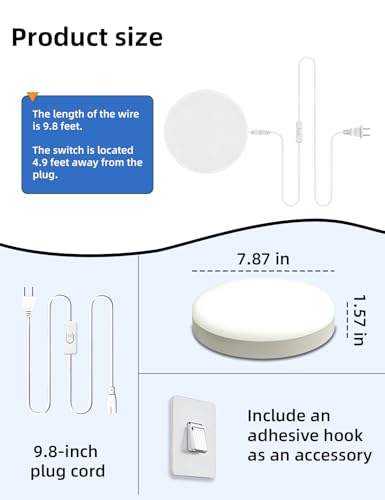 2 Pack LED Plug in Ceiling Light Fixture