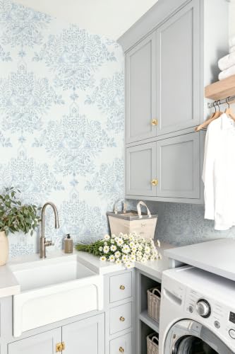 Damask Peel and Stick Wallpaper Geometric Contact Paper for Bedroom