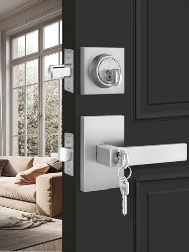 Entry Door Handle with Single Deadbolt