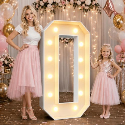 2.4FT Warm White Marquee Light Up Numbers