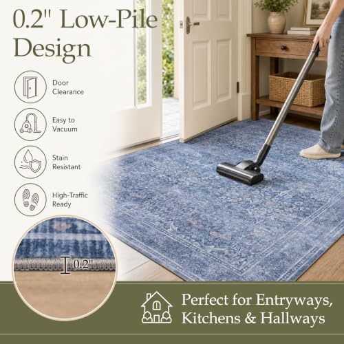 6x9 Area Rugs for Living Room (Dusk Blue / 6' x 9' (Rectangular))