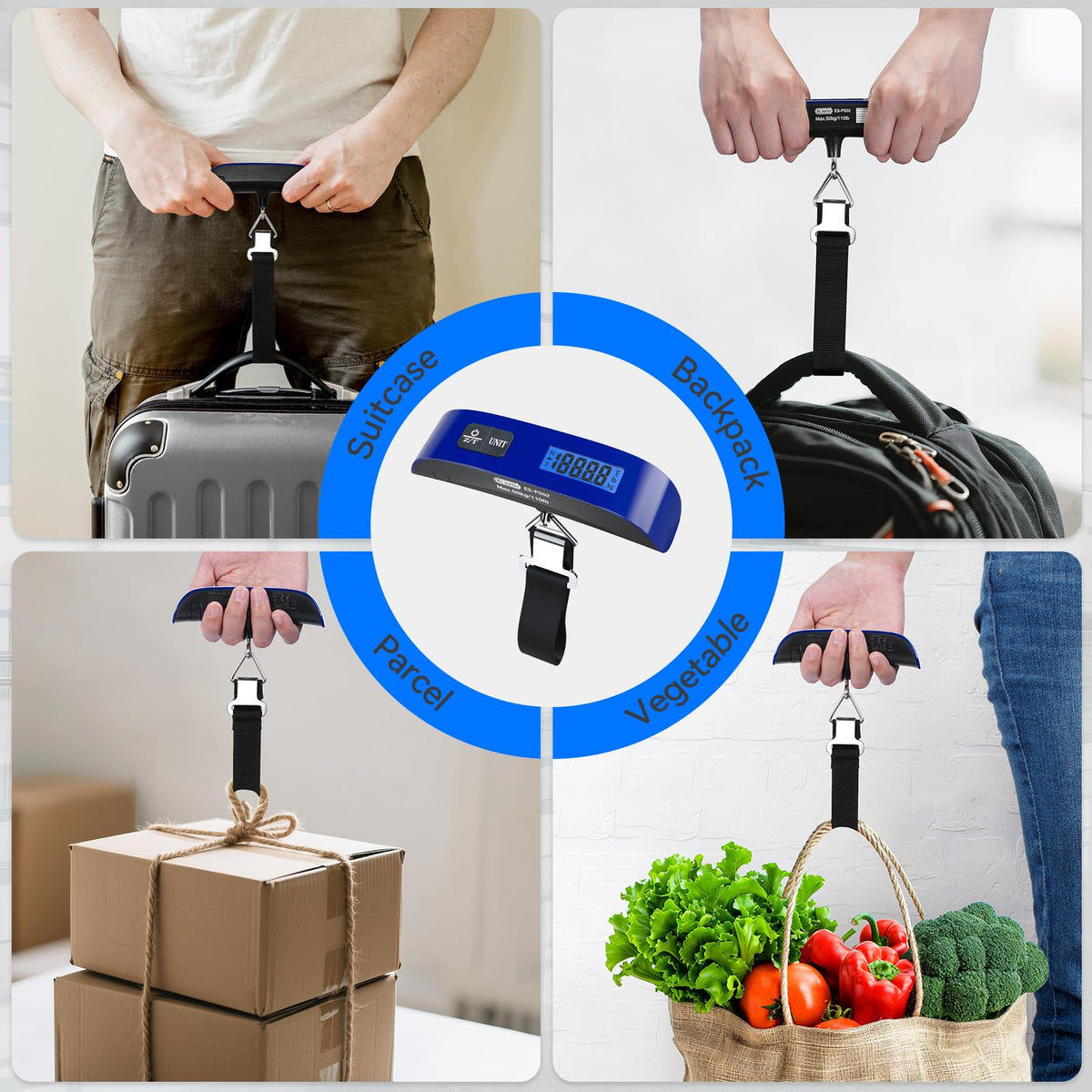 Luggage Scale Dr.meter Travel Essentials Luggage Weight Scale Backlight LCD (1 * Blue)