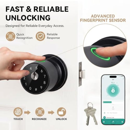 Smart Fingerprint Door Knob