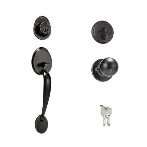 Front Door Lock Handle and Deadbolt Set