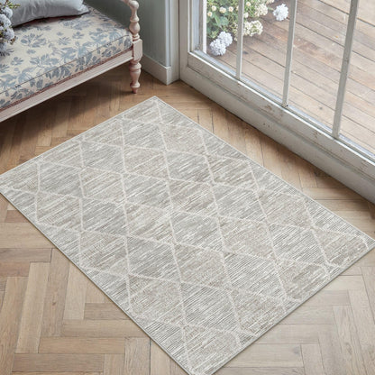 2x3 Area Rugs Grey Washable Entryway Rug (L| Grey / 2' x 3' (Rectangular))