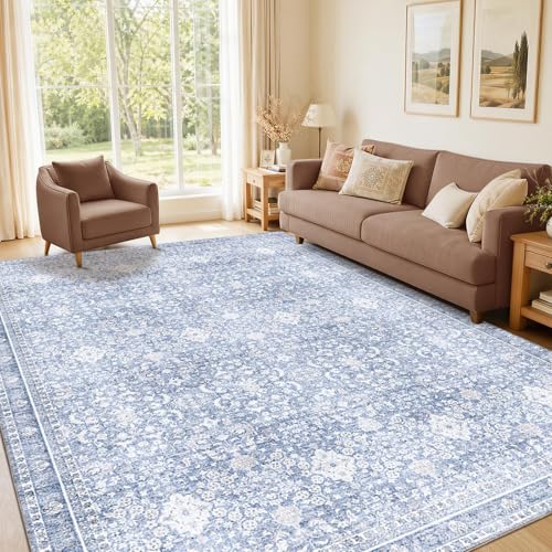 5x7 Area Rugs (Light Blue / 5' x 7' (Rectangular))