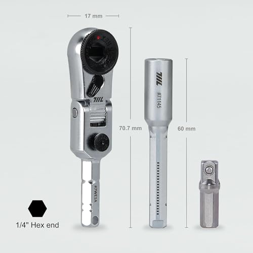 EDC Flex Head Ratchet Wrench with T
