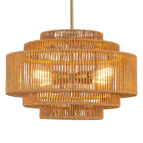 Hand Woven Rattan Chandelier