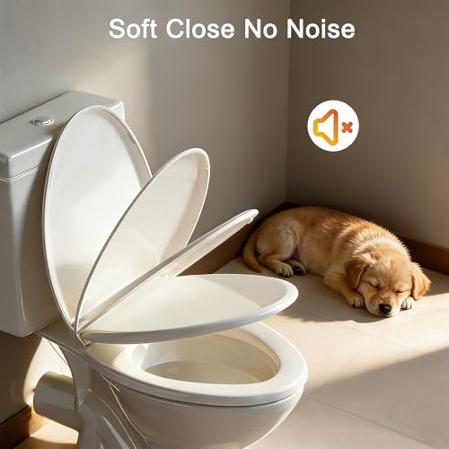Toilet Seat Elongated Almond (Almond / Elongated 18.5inch)