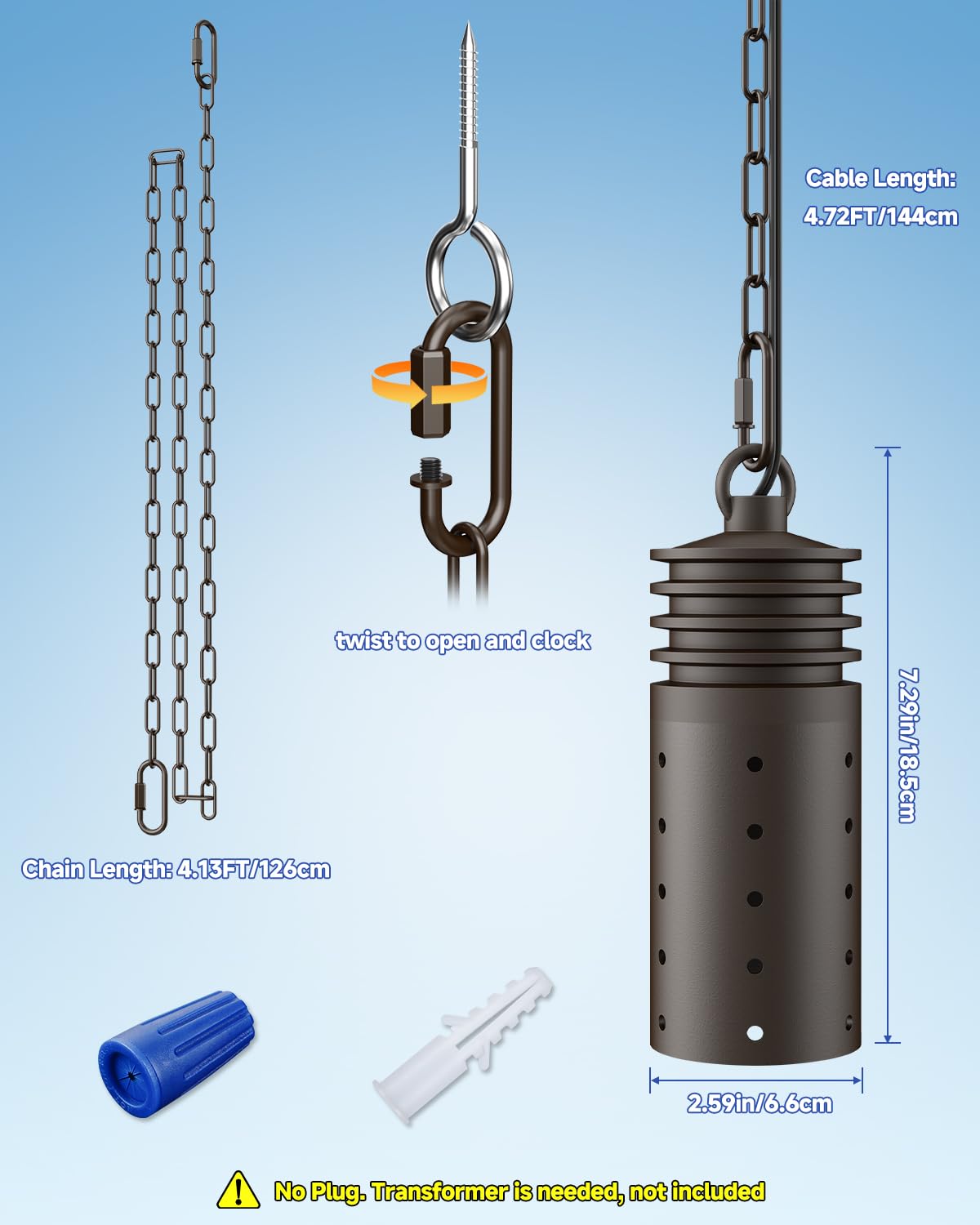 12V Outdoor Pendant Light (4-Pack)