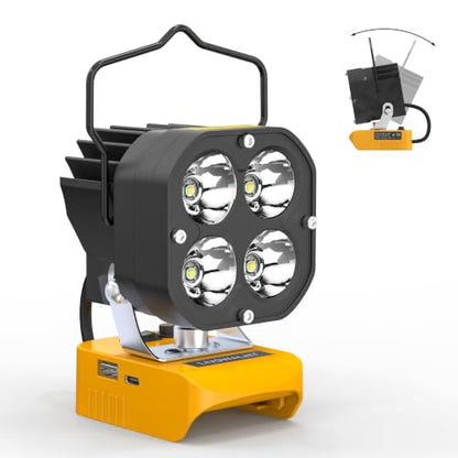 Portable Flashlight Cordless Jobsite Light 8000LM