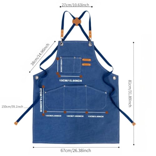 Canvas Tool Apron (Dark Blue)