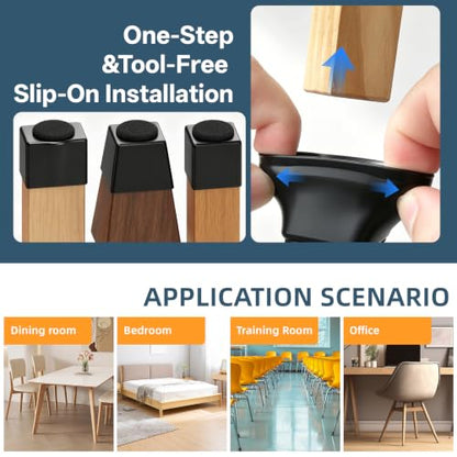 Chair Leg Floor Protectors for Hardwood Floors and Tile Floors Upgraded Arc
