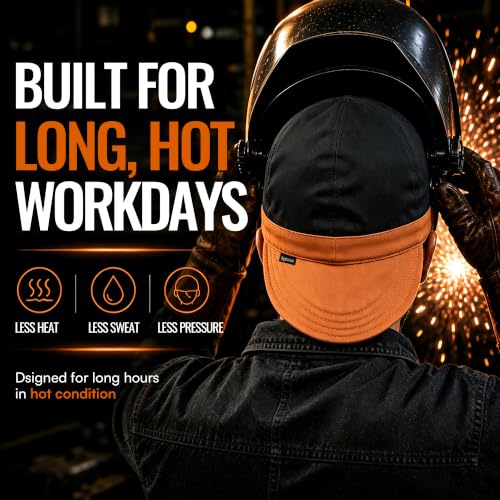 Welding Cap Breathable Cotton Welders Cap with Sweatband