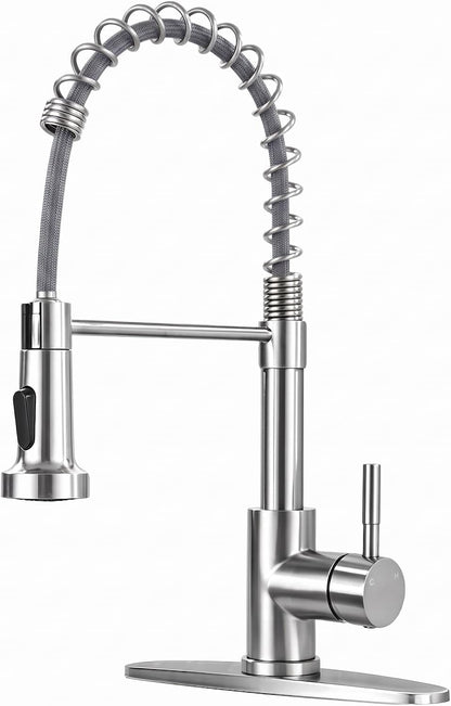Kitchen Faucet with Pull Down Sprayer (Brushed Nickel)