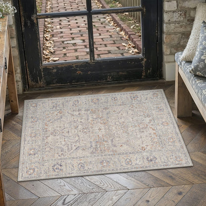 Entryway Rugs 2x3 Washable Rug Blue Grey (Blue Grey / 2' x 3' (Rectangular))