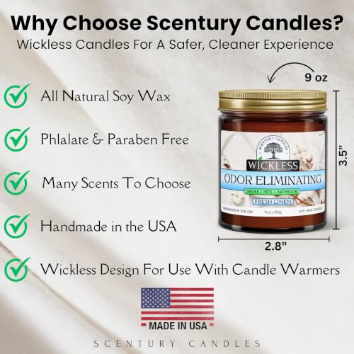Wickless Odor Eliminating Candle for Candle Warmer Lamp