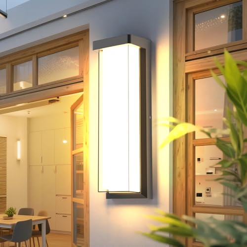 LED Outdoor Wall Light Fixture 16in Dimmable Modern Porch&Patio Wall Light Fixture
