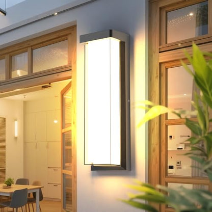 LED Outdoor Wall Light Fixture 16in Dimmable Modern Porch&Patio Wall Light Fixture