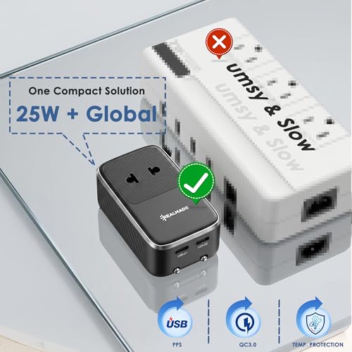 Universal Travel Adapter PD 25W Fast Charger