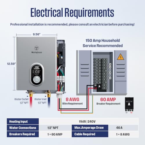 Tankless Water Heater Electric 240V