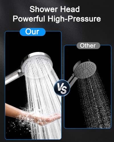 High Pressure Shower Head with Handheld (Chrome)