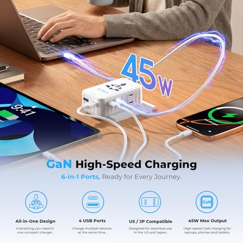 Aura 25W/45W/70W Ultra-Thin Travel Adapter