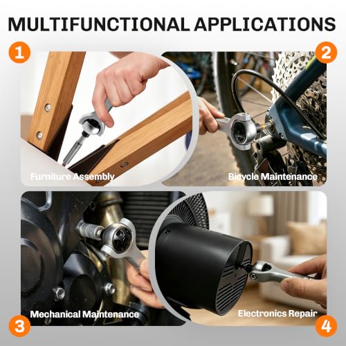 Magnetic Ratchet Screwdriver Set with Detachable Handle