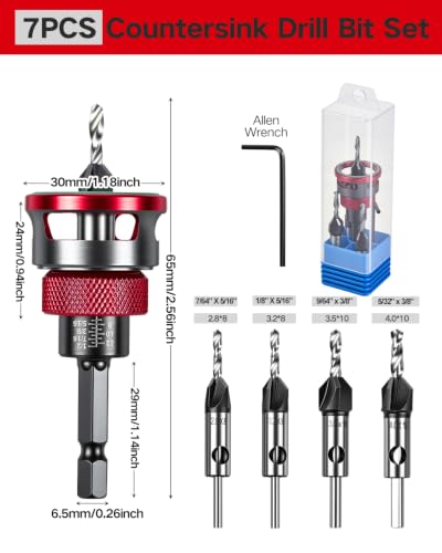 Countersink Drill Bits Set