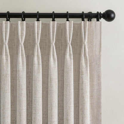 Blackout Greyish Brown 102 Inches Long Living Room Curtains for Summer Heat (Greyishbrown / 50"W x 102"L (Pack of 2))