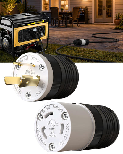 1 Set NEMA L6 (Black / L6-30P&L6-30R)