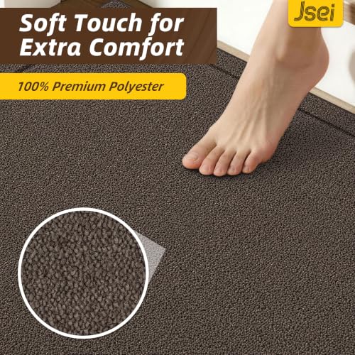 Non Slip Stair Landing Rug Mat (2'6" x 2'6" (Rectangular) / Light Brown)