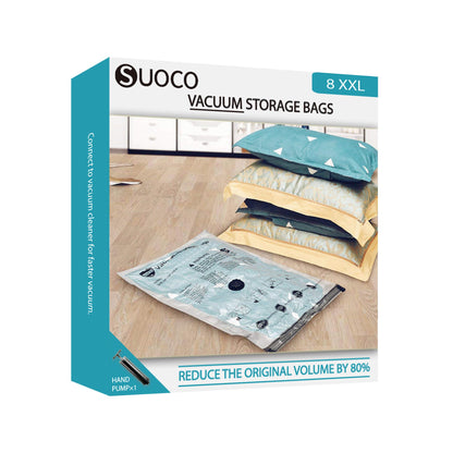 Vacuum Storage Bags for Travel & Home with Pump (8 X-Jumbo)