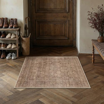 Classic Brown 2x3 Neutral Area Rugs for Entryway Door Mat (Classic Brown / 2' x 3' (Rectangular))