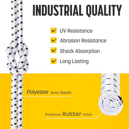 Bungee Cord 5 (White/Black / 5/32" x 25FT)