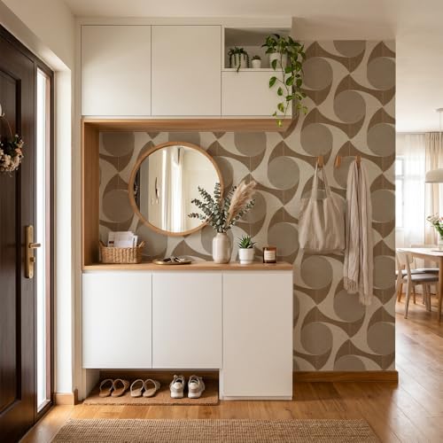 Peel and Stick Wallpaper (Beige03 / 17.7" x 236.2")