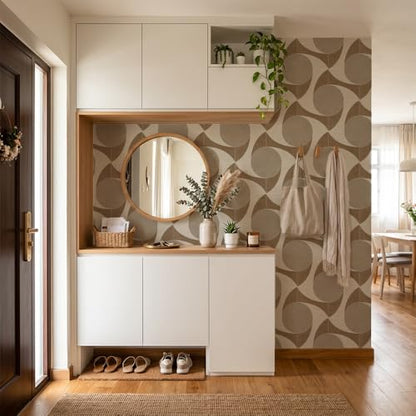 Peel and Stick Wallpaper (Beige03 / 17.7" x 236.2")