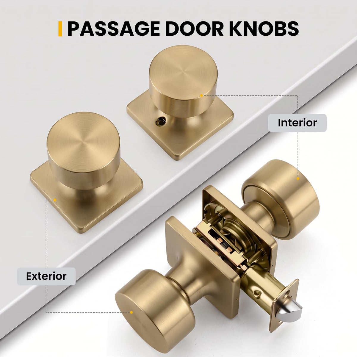 Champagne Bronze Closet Door Knobs (Champagne Bronze)
