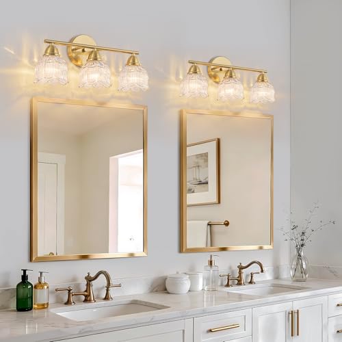 Bathroom Vanity Light with Clear Glass Shade