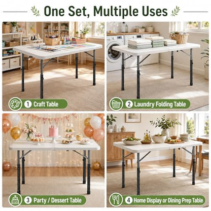 Multi Hole Folding Legs Table Extension