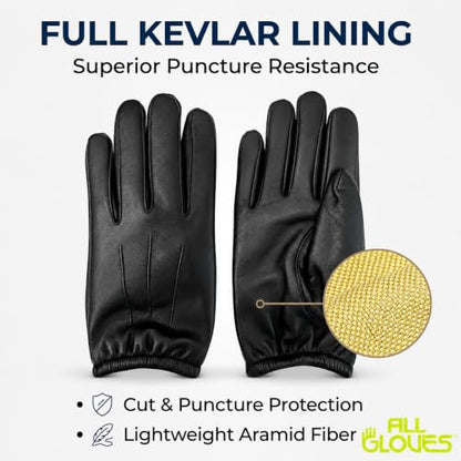 Kevlar Lined Goatskin Leather Puncture Resistant Duty Gloves