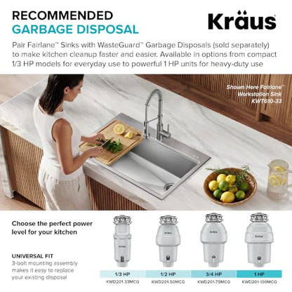 Fairlane 27 in Undermount Single Bowl Stainless Steel Kitchen Sink (27 Inch / Single Bowl — Undermount)