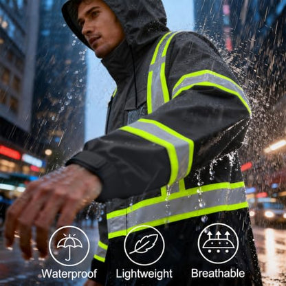 High Visibility Reflective Rain Jacket