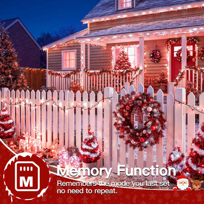 500 LED Christmas Lights Outdoor (Red and White / 500 LED)